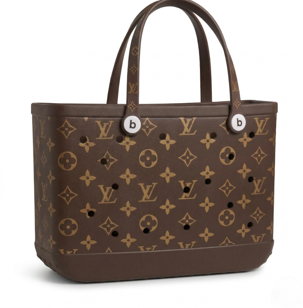 LuxeCarry Bogg Bag LV Style — Waterproof Monogram Edition