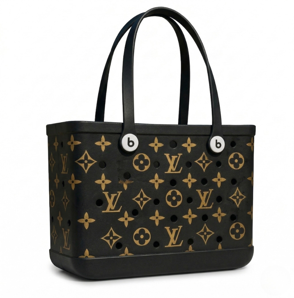 LuxeCarry Bogg Bag LV Style — Waterproof Monogram Edition