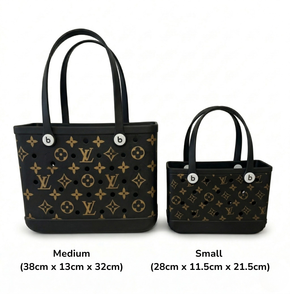 LuxeCarry Bogg Bag LV Style — Waterproof Monogram Edition