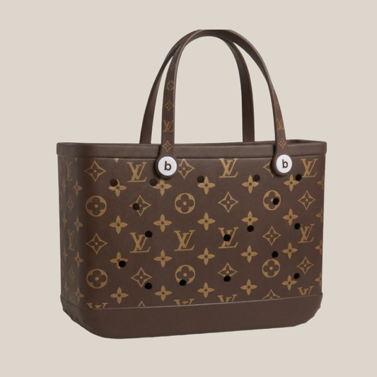 LuxeCarry Bogg-Style Tote — Waterproof Monogram Edition