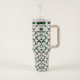 40oz Holographic Monogram Quencher Tumbler – White